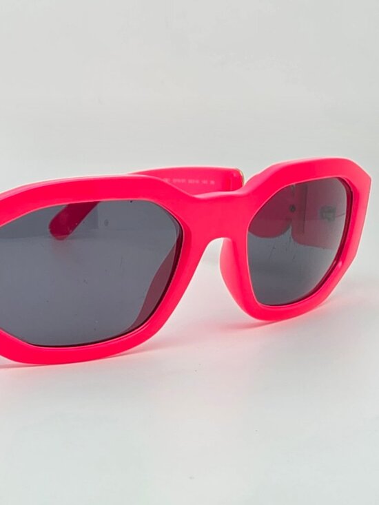 Versace Mod. 4361 5318/87 Neon Hot Pink Gold Medusa Frame Grey Lens Sunglasses main image 13